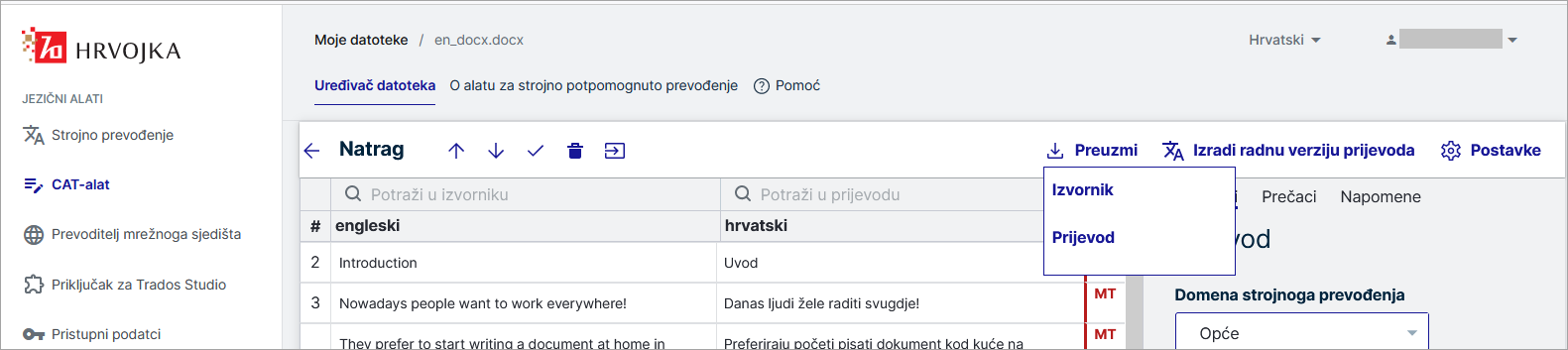 Preuzmi datoteku u uređivaču